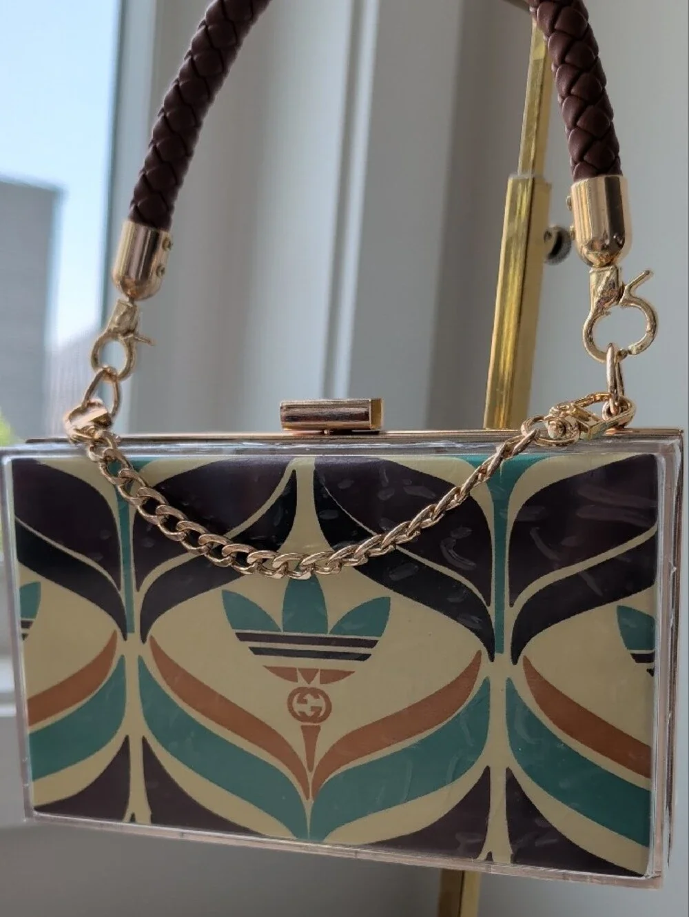 Upcycled Gucci X Adidas Acrylic Minaudière